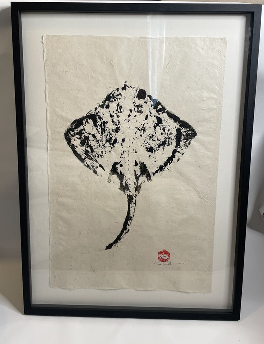 Original Thornback Ray on Handmade Paper