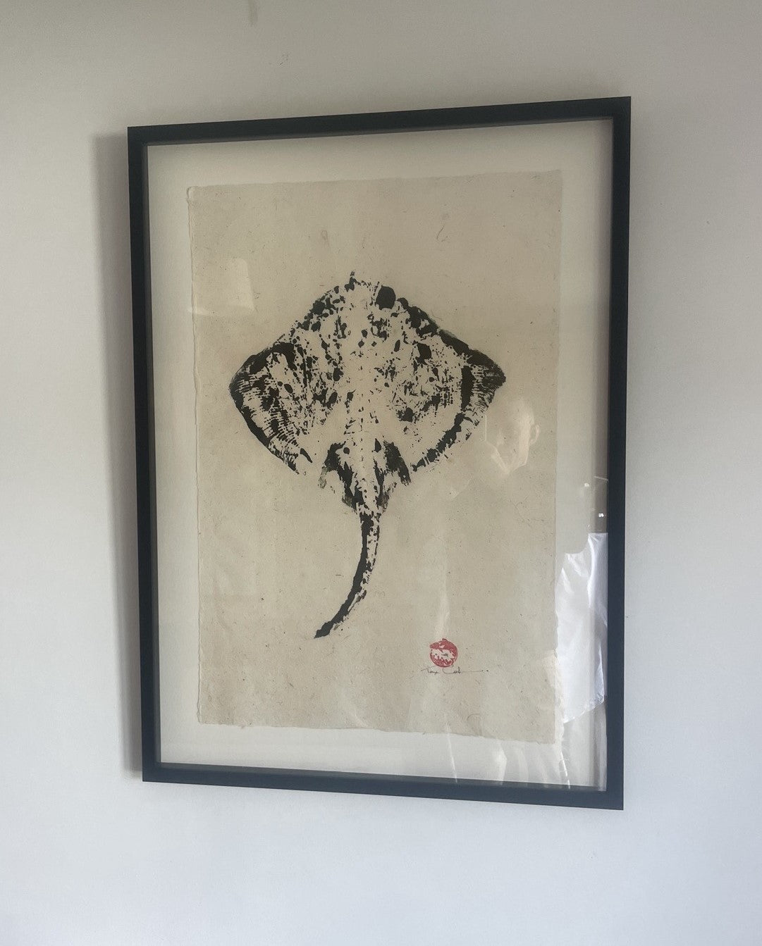 Original Thornback Ray on Handmade Paper